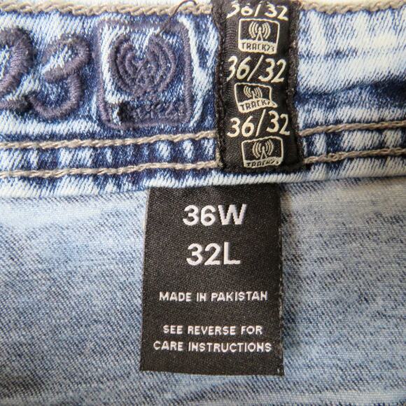 Y2k Track23 Men's Ripped Never Stop Graffiti Flames Graphic Jeans 36x32 - Picture 5 of 7